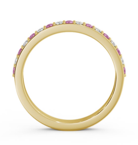 Half Eternity Pink Sapphire and Diamond 0.34ct Ring 18K Yellow Gold HE8GEM_YG_PS_THUMB1 