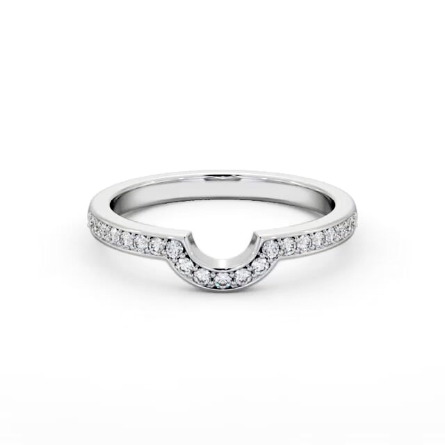 Half Eternity Round Diamond Ring 18K White Gold - Layana HE90_WG_HAND