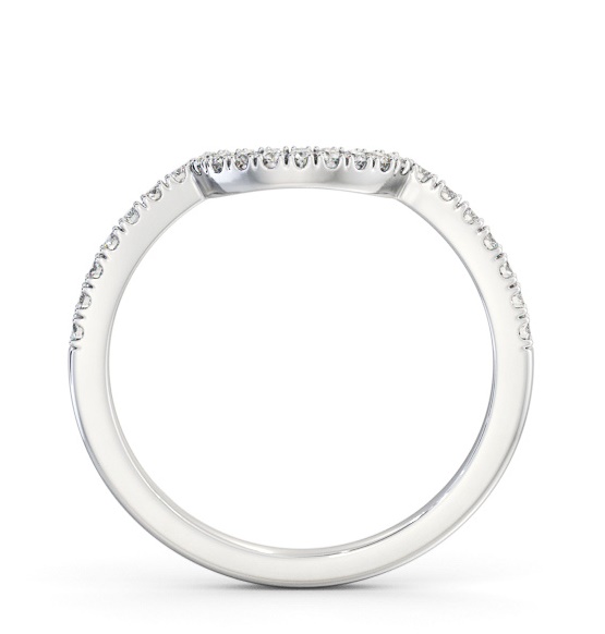 Half Eternity Round Diamond Half Moon Design Ring Platinum HE91_WG_THUMB1 