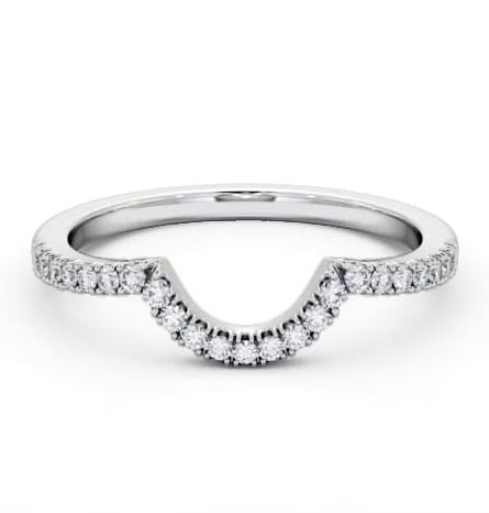Half Eternity Round Diamond Half Moon Design Ring 18K White Gold HE91_WG_THUMB1