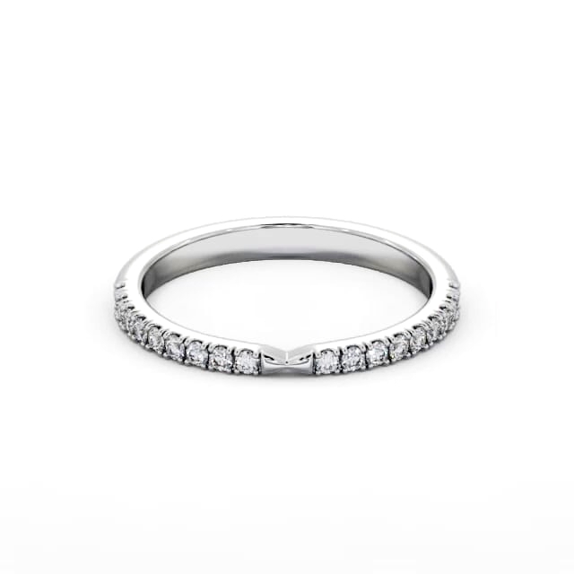 Half Eternity Round Diamond Ring 18K White Gold - Mariah HE92_WG_HAND