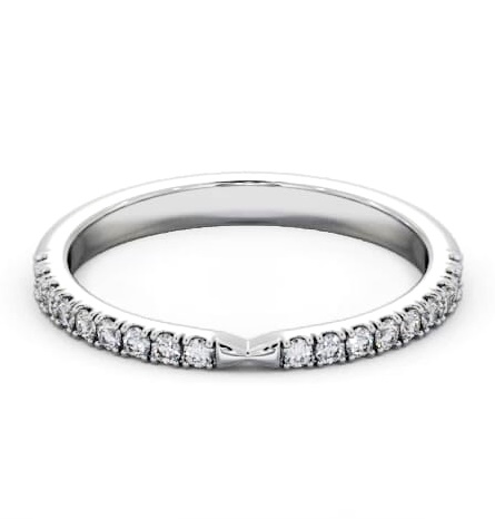 Half Eternity Round Diamond Pinched Design Ring Palladium HE92_WG_THUMB2 