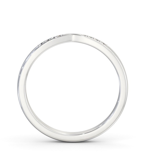 Ladies Round Diamond Channel Set Pinched Design Wedding Ring Platinum HE94_WG_THUMB1 