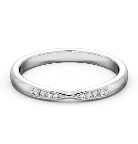 Ladies Round Diamond Channel Set Pinched Design Ring 18K White Gold HE94_WG_THUMB1