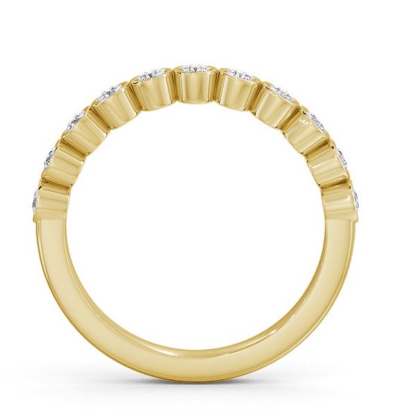 Half Eternity Round Diamond Bezel Set Ring 18K Yellow Gold HE9_YG_THUMB1 