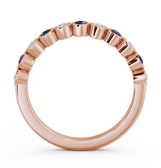 Half Eternity Blue Sapphire and Diamond 0.38ct Ring 18K Rose Gold HE9GEM_RG_BS_THUMB1 