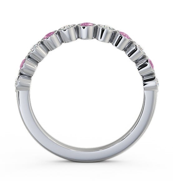 Half Eternity Pink Sapphire and Diamond 0.43ct Ring 18K White Gold HE9GEM_WG_PS_THUMB1 