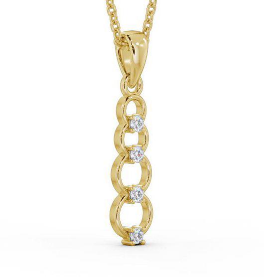 Drop Graduating Circle Design Diamond Pendant 18K Yellow Gold PNT110_YG_THUMB1 