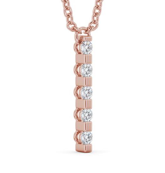 Journey Style Diamond Drop Pendant 18K Rose Gold PNT112_RG_THUMB1 