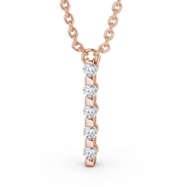 Journey Style Diamond Drop Pendant 18K Rose Gold PNT112_RG_THUMB2 