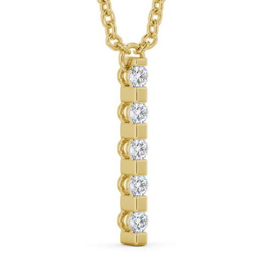 Journey Style Diamond Drop Pendant 18K Yellow Gold PNT112_YG_THUMB1 