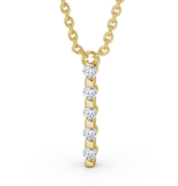 Journey Style Diamond Drop Pendant 18K Yellow Gold PNT112_YG_THUMB2 