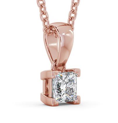 Princess Solitaire Four Claw Stud Contemporary Pendant 9K Rose Gold PNT120_RG_THUMB1 