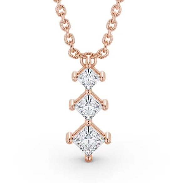 Journey Style Diamond Trilogy Pendant 18K Rose Gold PNT125_RG_THUMB1
