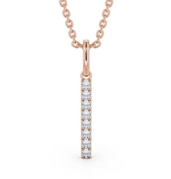 Journey Style Diamond Bar Pendant 9K Rose Gold PNT126_RG_THUMB1