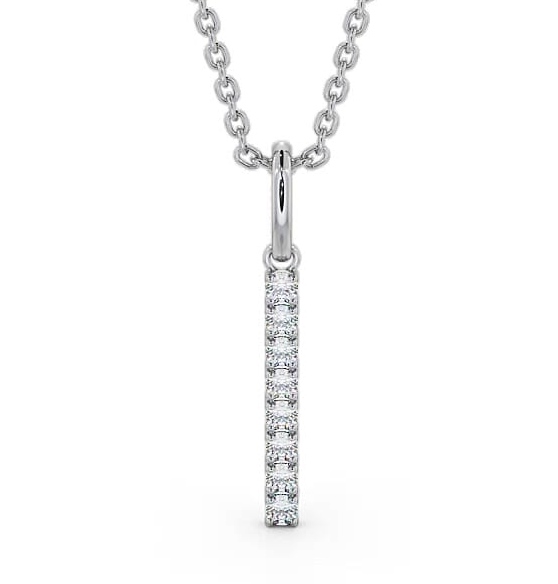 Journey Style Diamond Bar Pendant 18K White Gold PNT126_WG_THUMB2 