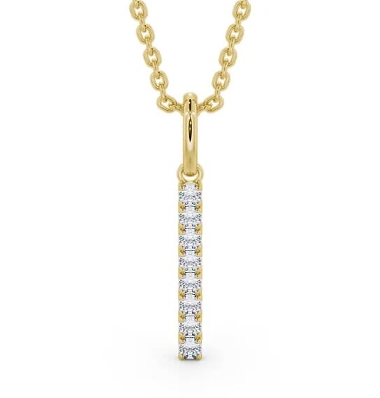 Journey Style Diamond Bar Pendant 18K Yellow Gold PNT126_YG_THUMB2 