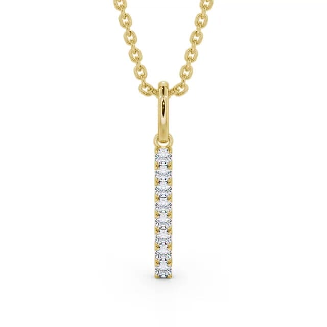 Journey Style Diamond Pendant 18K Yellow Gold - Tinleigh PNT126_YG_NECK
