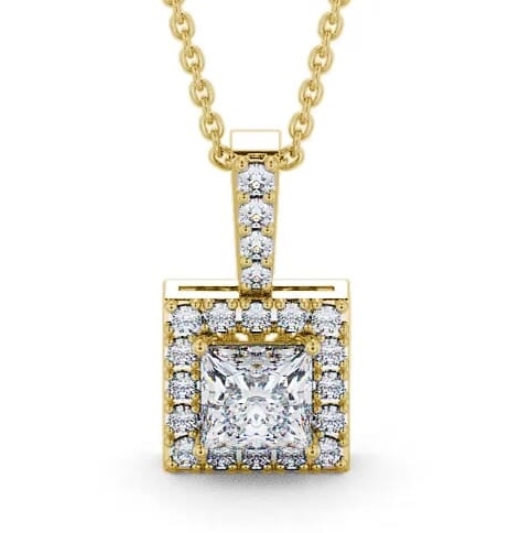 Halo Princess Diamond Pendant 18K Yellow Gold PNT12_YG_thumb2.jpg 