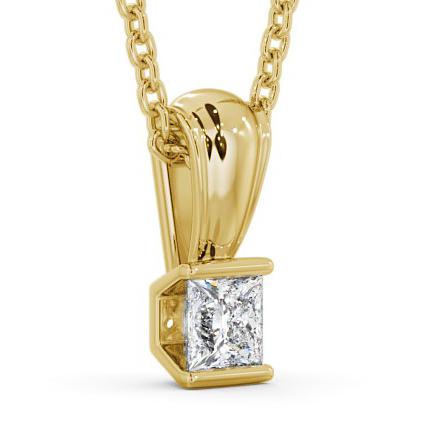 Princess Solitaire Tension Stud Diamond Pendant 18K Yellow Gold PNT136_YG_THUMB1 