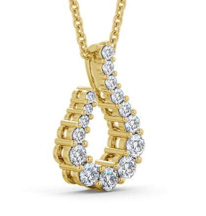 Drop Round Diamond Looping Pendant 18K Yellow Gold PNT13_YG_THUMB1 