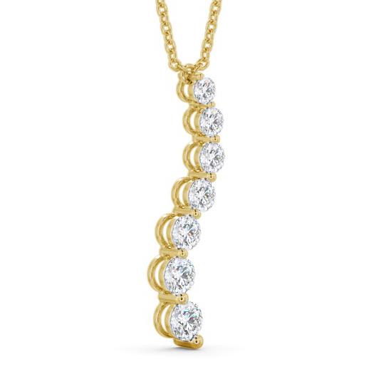 Journey Round Diamond Snake Design Pendant 18K Yellow Gold PNT146_YG_THUMB1 