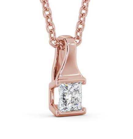 Princess Solitaire Tension Stud Diamond Pendant 18K Rose Gold PNT149_RG_thumb1.jpg 