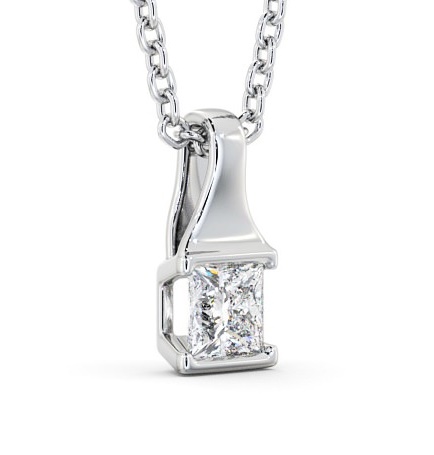 Princess Solitaire Tension Stud Diamond Pendant 18K White Gold PNT149_WG_thumb1.jpg 