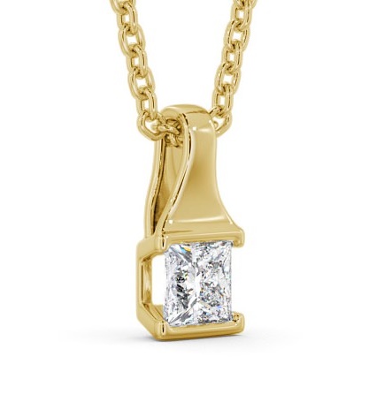 Princess Solitaire Tension Stud Diamond Pendant 18K Yellow Gold PNT149_YG_thumb1.jpg 