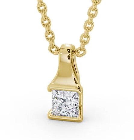 Princess Solitaire Tension Stud Diamond Pendant 18K Yellow Gold PNT149_YG_thumb2.jpg 