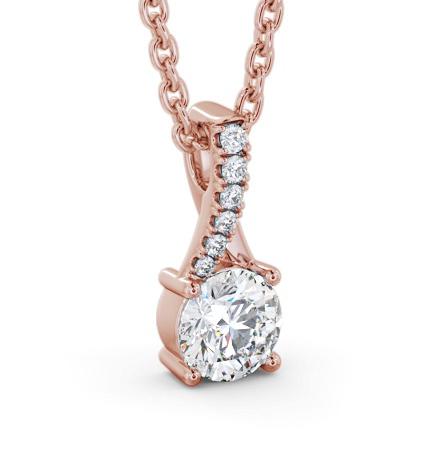 Round Solitaire Four Claw Stud Pendant 9K Rose Gold with Set Bail PNT150_RG_THUMB1 