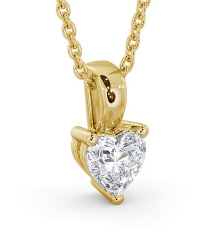 Heart Solitaire Three Claw Stud Diamond Pendant 9K Yellow Gold PNT160_YG_THUMB1 