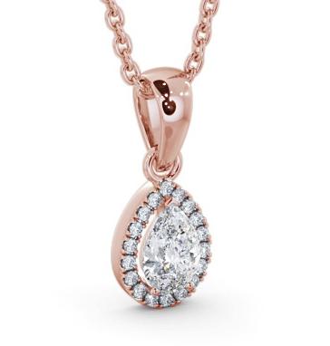 Halo Pear Diamond Pendant 18K Rose Gold PNT165_RG_THUMB1 