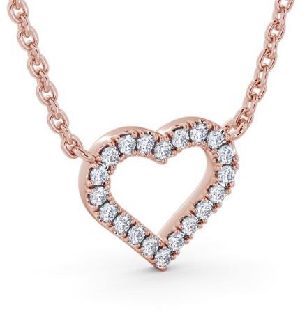Heart Design Diamond Pendant 9K Rose Gold PNT167_RG_THUMB1 