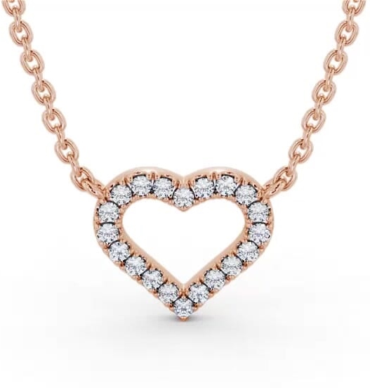 Heart Design Diamond Pendant 9K Rose Gold PNT167_RG_THUMB1