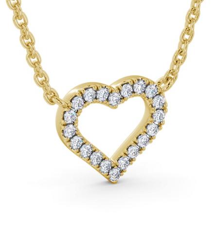 Heart Design Diamond Pendant 18K Yellow Gold PNT167_YG_THUMB1 