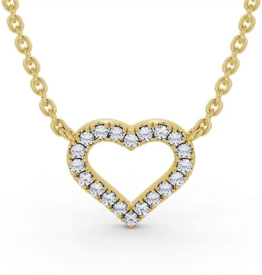 Heart Design Diamond Pendant 18K Yellow Gold PNT167_YG_THUMB1