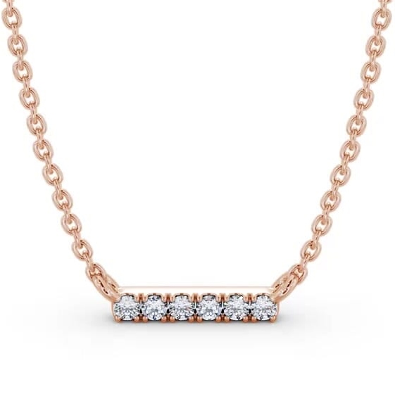 Bar Style Diamond Pendant 18K Rose Gold PNT169_RG_THUMB1