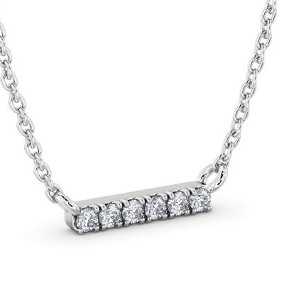 Bar Style Diamond Pendant 18K White Gold PNT169_WG_THUMB1 