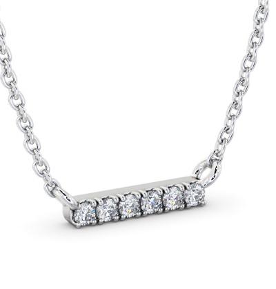 Bar Style Diamond Pendant 9K White Gold PNT169_WG_THUMB1 