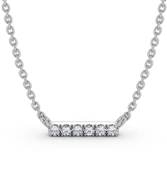 Bar Style Diamond Pendant 9K White Gold PNT169_WG_THUMB1