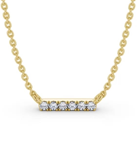 Bar Style Diamond Pendant 9K Yellow Gold PNT169_YG_THUMB1