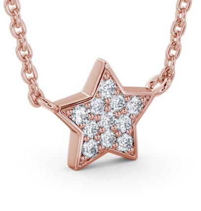 Star Style Diamond Cluster Pendant 18K Rose Gold PNT182_RG_THUMB1 