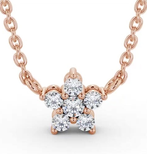Star Style Five Diamond Pendant 18K Rose Gold PNT183_RG_THUMB1
