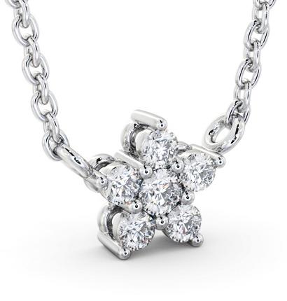 Star Style Five Diamond Pendant 18K White Gold PNT183_WG_THUMB1 