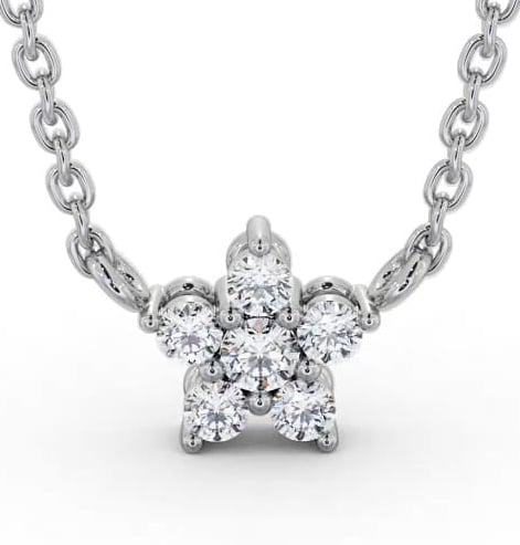 Star Style Five Diamond Pendant 18K White Gold PNT183_WG_THUMB2 