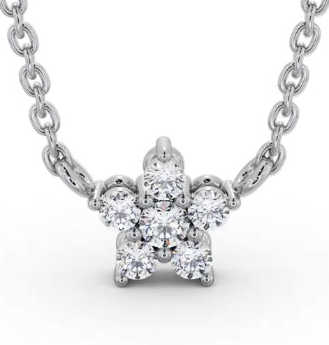 Star Style Five Diamond Pendant 18K White Gold PNT183_WG_THUMB1