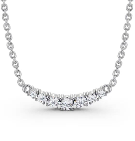 Bar Style Seven Diamond Curved Pendant 9K White Gold PNT186_WG_THUMB1