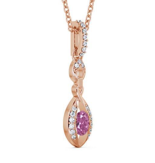 Drop Style Pink Sapphire and Diamond 0.69ct Pendant 18K Rose Gold PNT25GEM_RG_PS_THUMB1 
