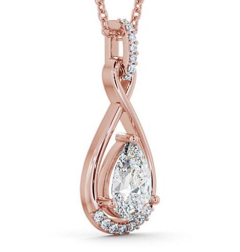 Drop Pear Diamond Pendant 9K Rose Gold PNT29_RG_THUMB1 
